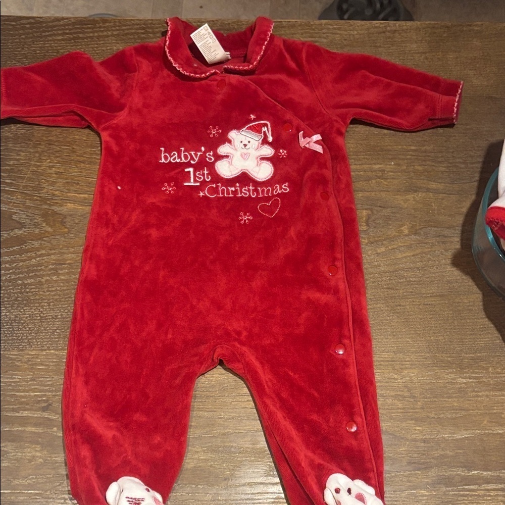 George Red Baby's 1st Christmas Footie